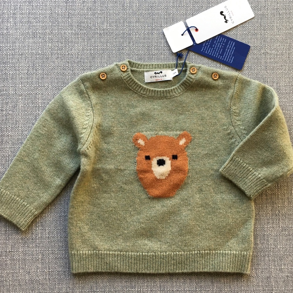 NWT Cyrillus wool sweater 12M